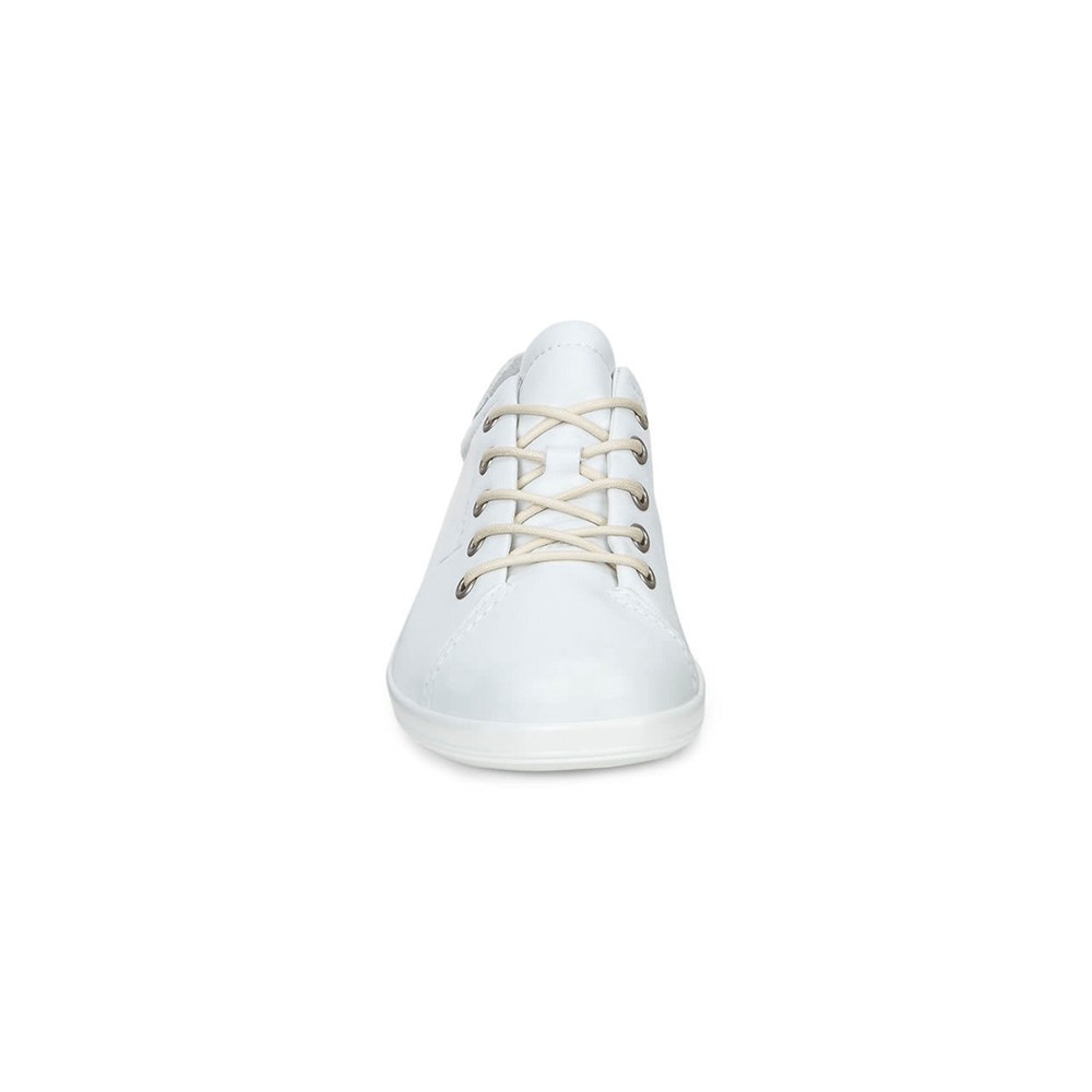 Womens Sneakers - ECCO Soft 2.0 Tie - White - 3259AWISE